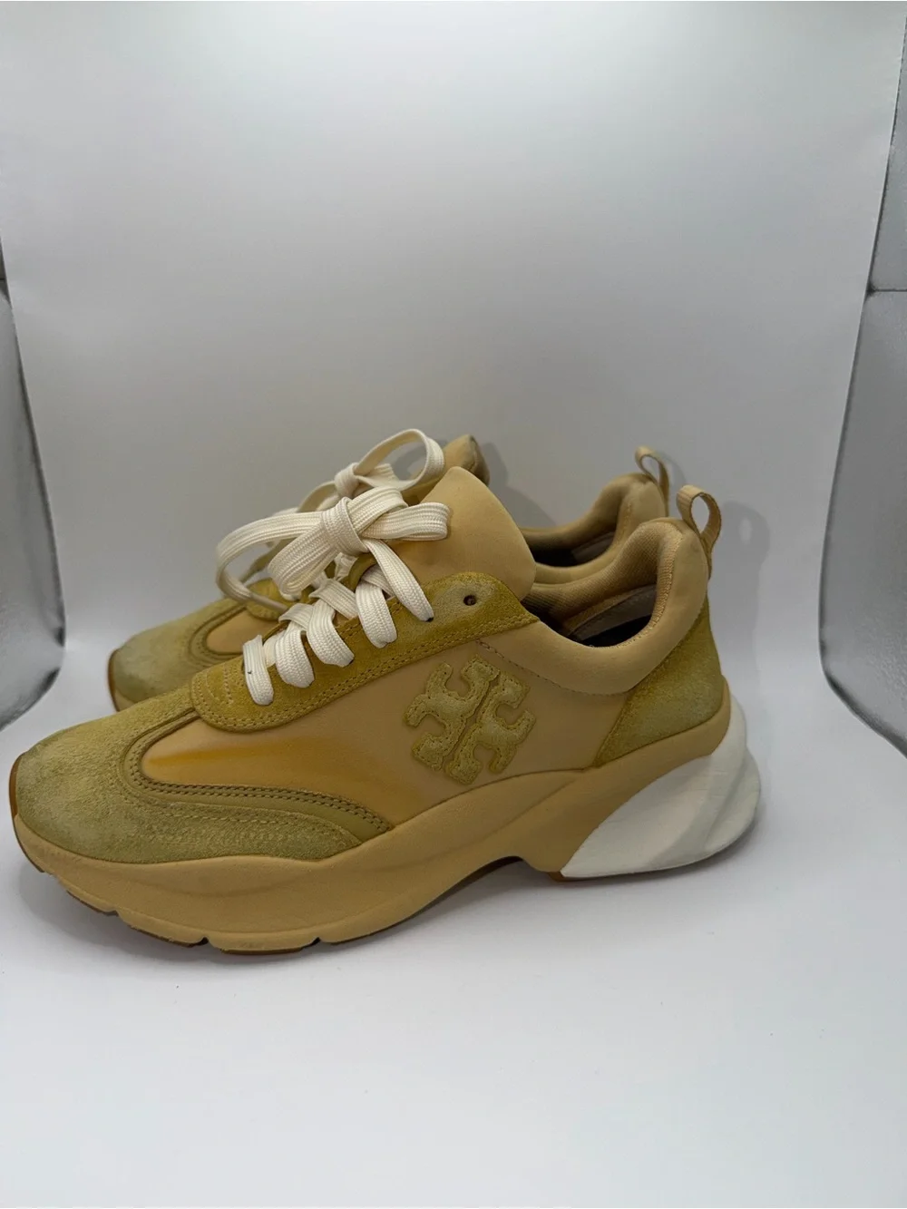 Tory Burch Women's Yellow-Beige Chunky Sneaker